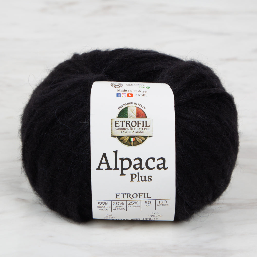 Etrofil Alpaca Plus Siyah El Örgü İpi - 79177